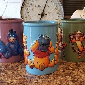 3 Disney Mugs- 3D Style. Never used.